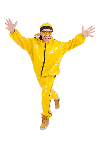 Moderne danser in gele pak - Foto, afbeelding