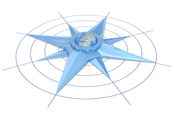 Kompas jako symbol podróży  - Zdjęcie, obraz