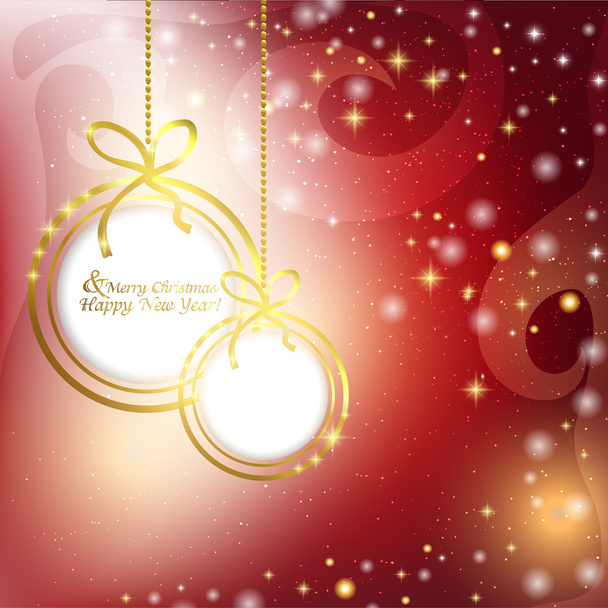 Abstract Ιστορικό πολύχρωμο με Χριστούγεννα μπάλες και έντονο φως - Διάνυσμα, εικόνα