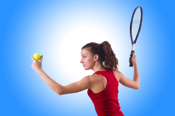 Mujer jugando tenis
 - Foto, Imagen