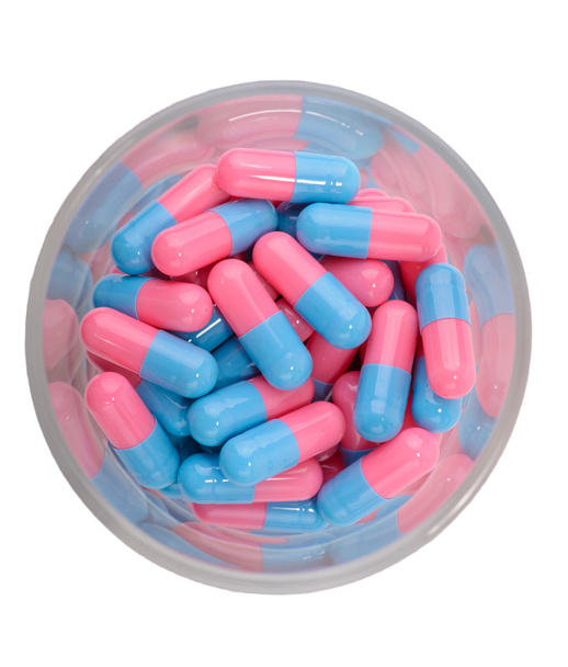 Tabletten, Kapseln im Glas - Foto, Bild