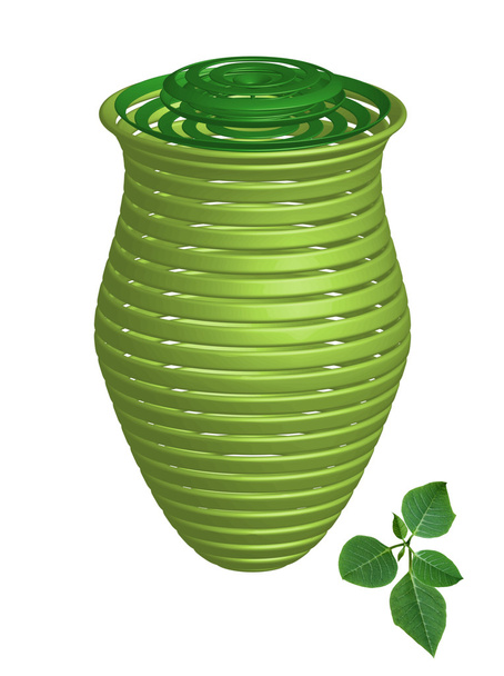 Vaso verde alle erbe, 3D
 - Foto, immagini