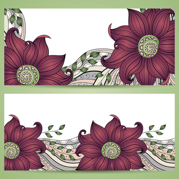 Floral Banners - Vektor, Bild