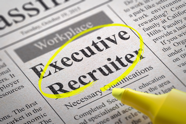 Executive Recruiter Vacancy in Newspaper. - Photo, Image