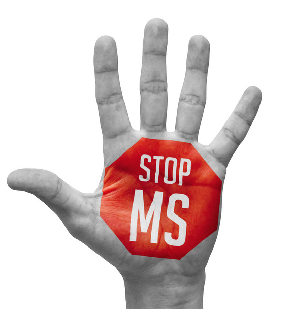Stop MS on Open Hand. - Photo, Image