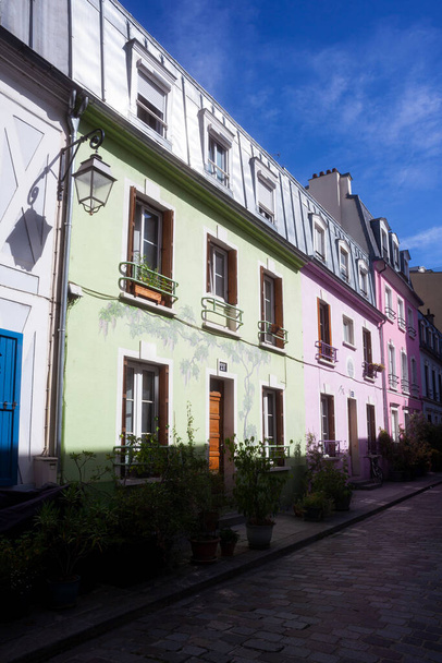 View of the Rue Cremieux in the 12th Arrondissement. It is one of the prettiest residential streets in Paris. - Photo, Image