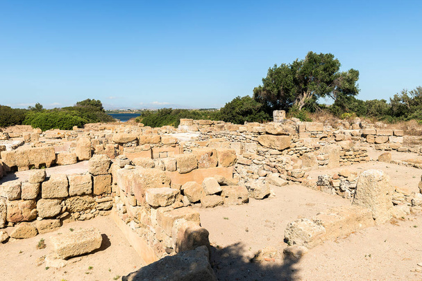 Panoramic Sights of The Sacred Area of Cappiddazzu ( Area Sacra di Cappiddazzu) in Province of Trapani, Marsala, Italy. - Zdjęcie, obraz