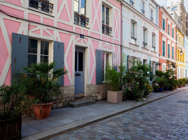 View of the Rue Cremieux in the 12th Arrondissement. It is one of the prettiest residential streets in Paris. - Photo, image