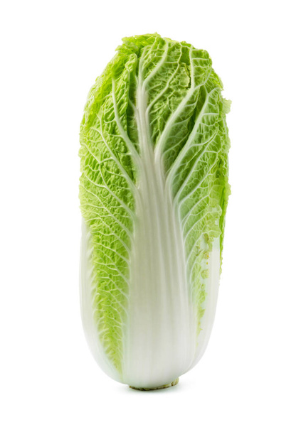 Fresh ripe Chinese cabbage on white background - Fotografie, Obrázek
