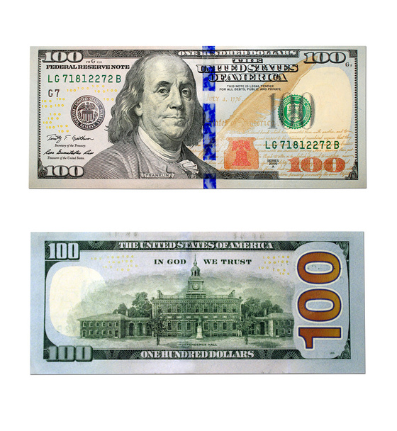 Сто доларів банкноти ізольовані
 - Фото, зображення