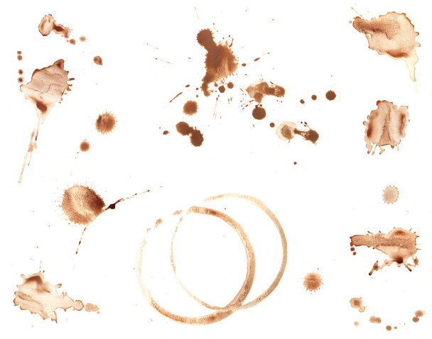 Kahvi roiskeet ja kahvi rengas
 - Valokuva, kuva