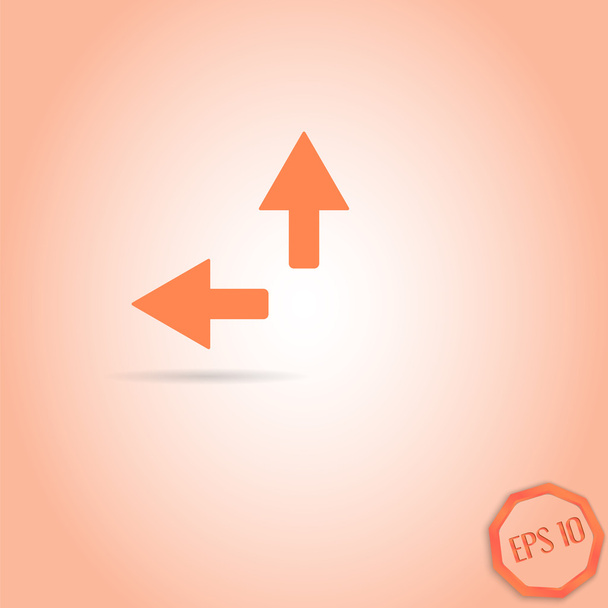 Two arrows. Direction sign to the left and right. Flat Design Style - Vector, Image