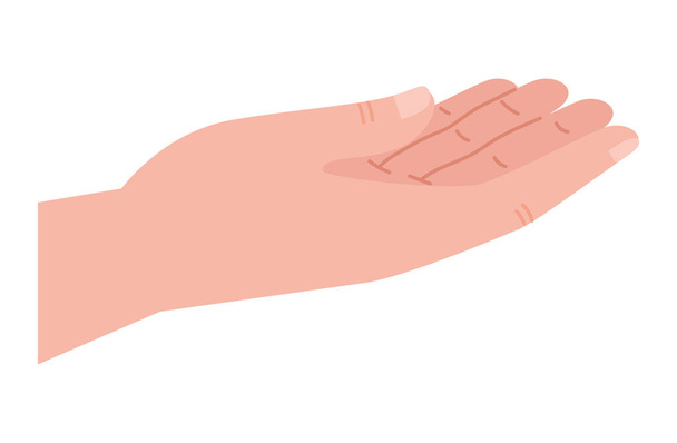 hand human receiving gesture icon - Vector, Image
