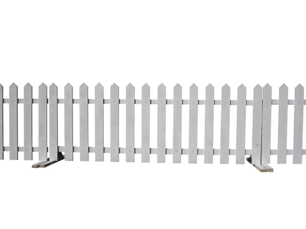 Wooden fence at ranch isolated on white background - Photo, Image