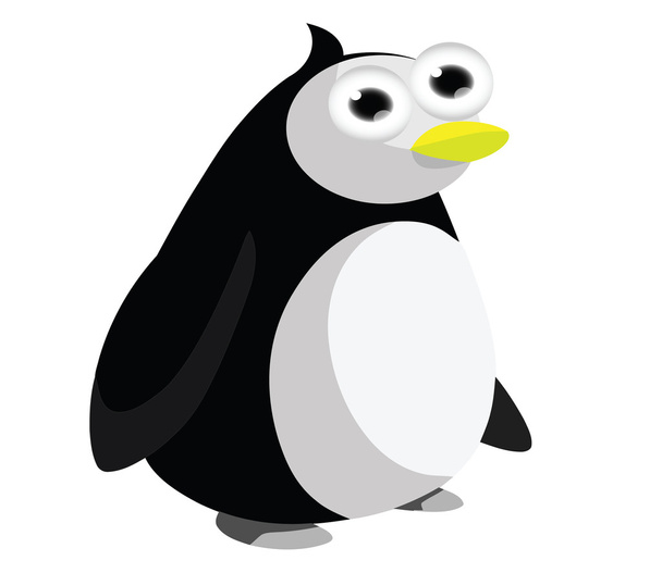 Funny penguin cartoon - Vector, Imagen