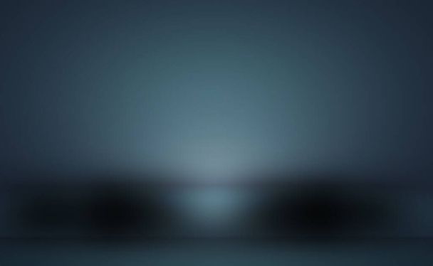 Αφηρημένη κλίση πολυτέλειας Μπλε φόντο. Λείο σκούρο μπλε με μαύρο βινιέτα Studio Banner - Φωτογραφία, εικόνα