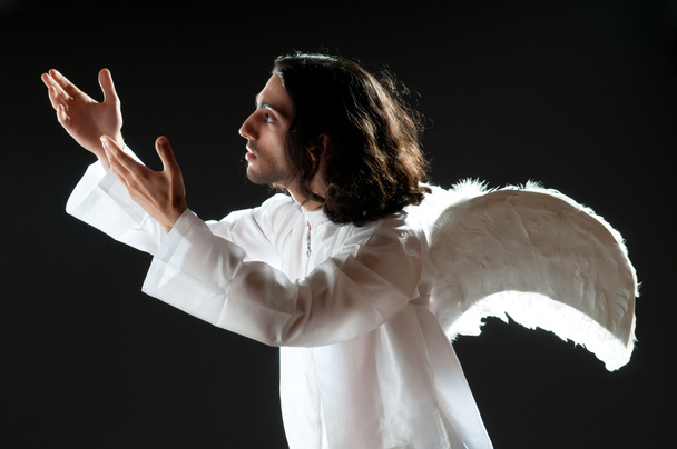 Concepto religioso con ángel
 - Foto, imagen