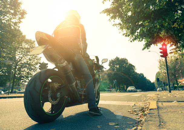 Motorcyclist on the road - Фото, зображення