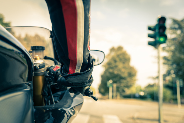 Motorcyclist on the road - Foto, Bild