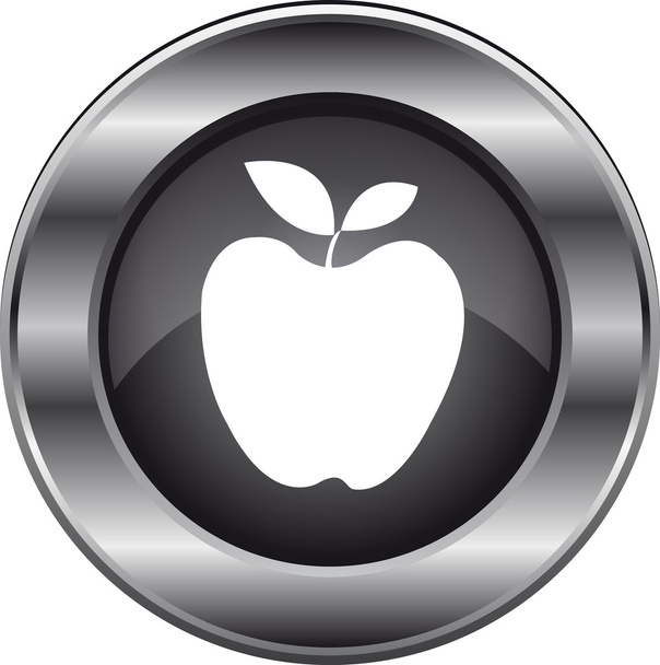 ícone de maçã cinza
 - Vetor, Imagem