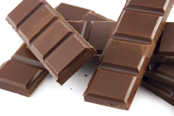 Chocolate bar isolated on white - Photo, image