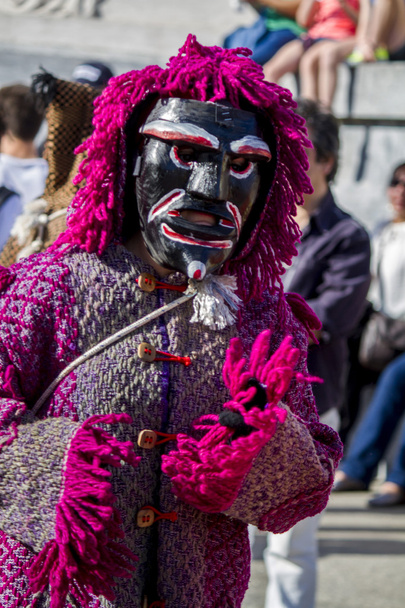 衣装や伝統的な仮面のパレード - 写真・画像