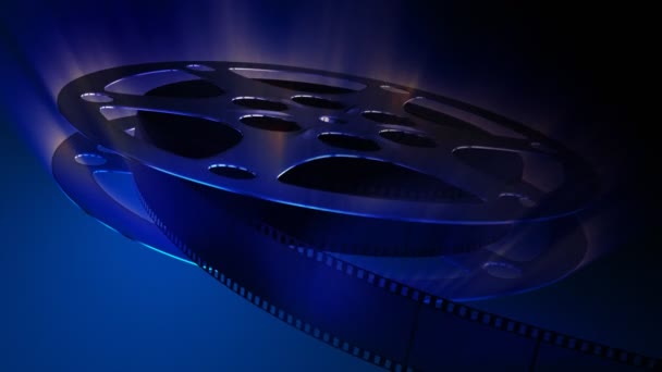 Rotating film reel with impressing light - Footage, Video