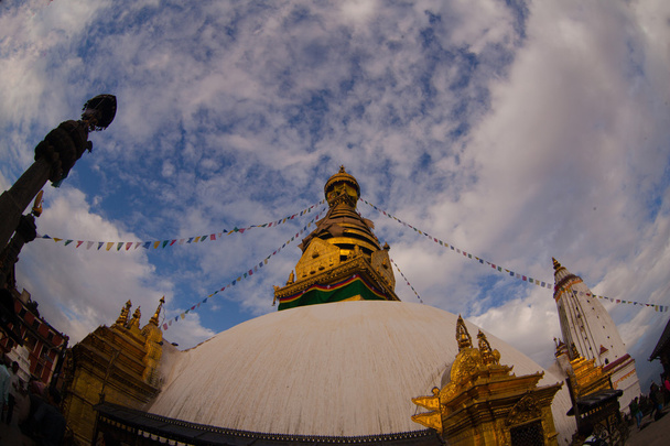 Τη Στούπα Swayambhunath λαμβάνονται στο Κατμαντού το - Φωτογραφία, εικόνα