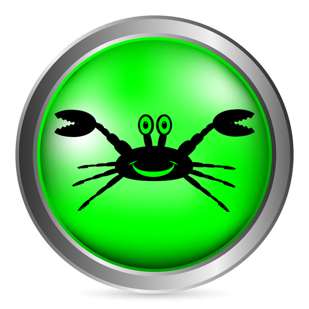 Crab button - Vettoriali, immagini