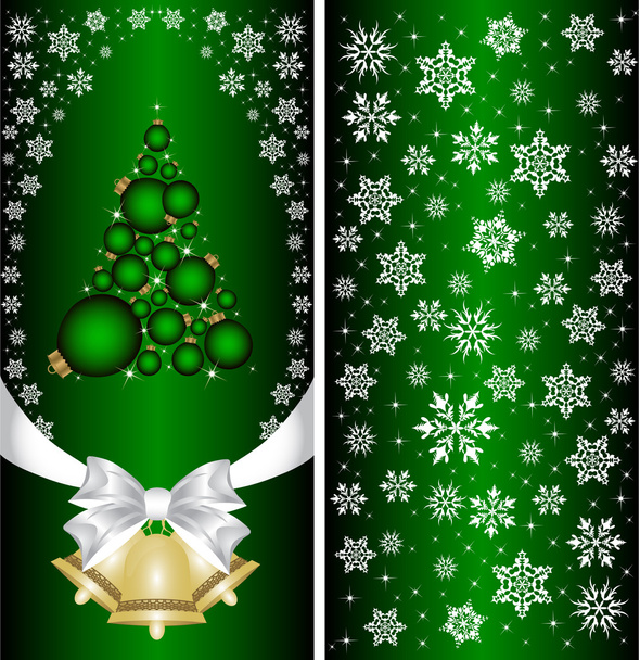 Card with Christmas tree - Vektor, Bild