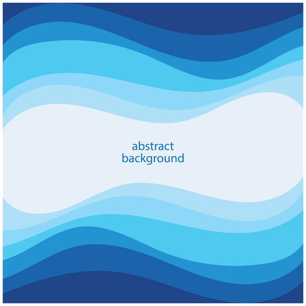 Blue wave vector abstract background flat design stock illustration - Vector, imagen