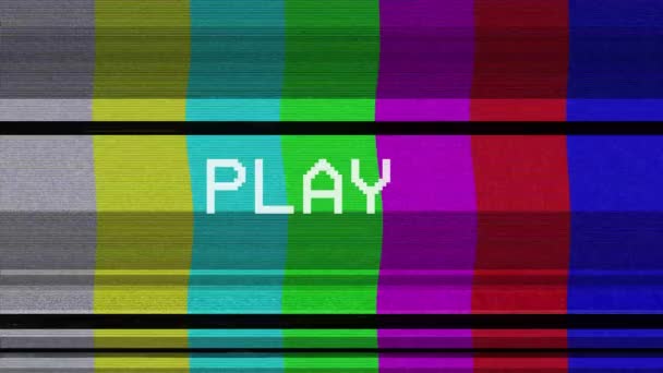 Vintage VHS (Video Home System) defects noise and artifacts effect. Glitches error from an old tape or old TV. No signal tv. 4k glitch effect. - Footage, Video