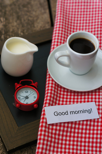 Guten Morgen und eine Tasse Kaffee - Foto, Bild