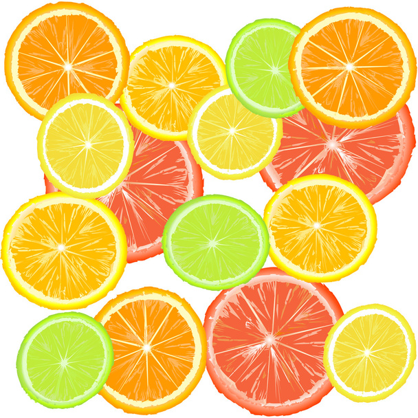 Background with citric fruits - Foto, Imagem
