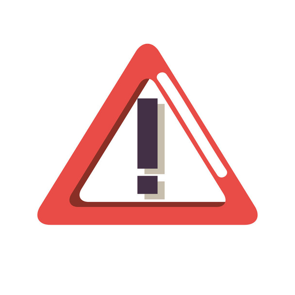 alert symbol in triangle signal - Vector, afbeelding