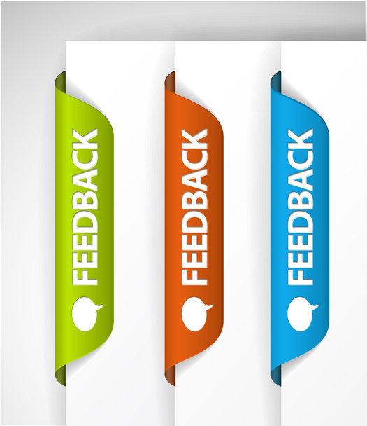 feedback etiketten stickers - Vector, afbeelding