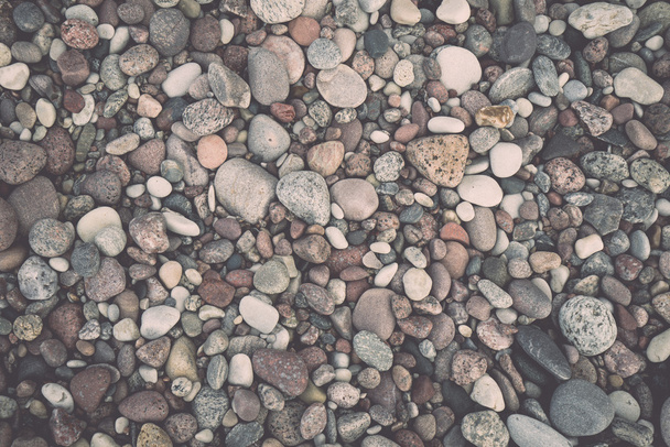 kleine pebble rock achtergrond textuur - retro, vintage - Foto, afbeelding