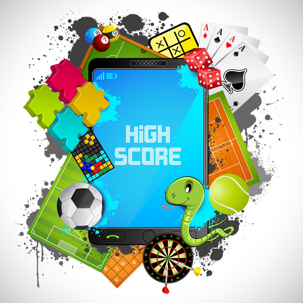 Mobile Gaming - Vector, Image