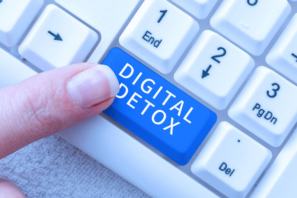 Εγγραφή εμφάνισης κειμένου Digital Detox, Concept που σημαίνει Χωρίς Ηλεκτρονικές Συσκευές Αποσύνδεση στην Επανασύνδεση -48989 - Φωτογραφία, εικόνα