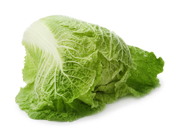 Fresh ripe Chinese cabbage on white background - Fotó, kép