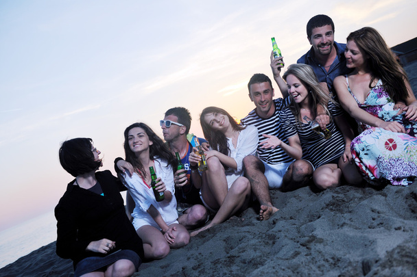 Group of young enjoy summer party at the beach - Photo, Image