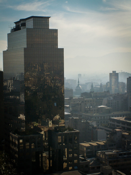 Panorama města Santiago - Fotografie, Obrázek