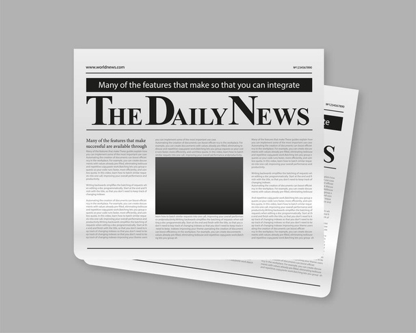 Blank daily newspaper. Breaking news. News and press - Vector, imagen