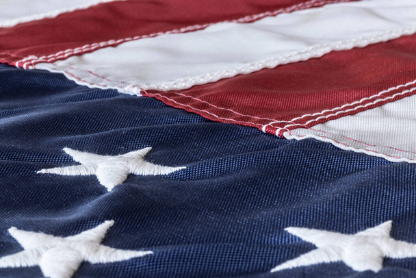 American Flag suitable for background with copy space, template and custom text. - 写真・画像