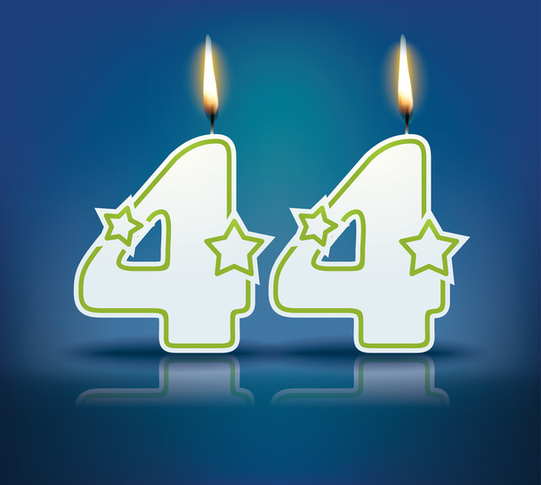 Vela de cumpleaños número 44
 - Vector, Imagen