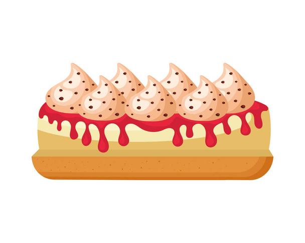 sweet cake dessert product icon - ベクター画像