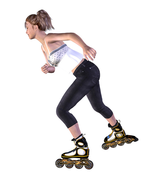 Roller Skating Girl - Foto, Imagem