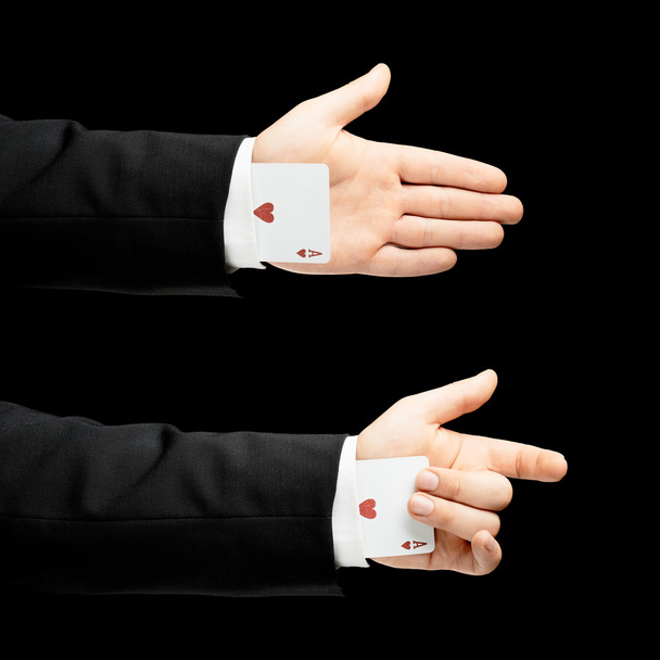 Ace playing card in the sleeve - Valokuva, kuva