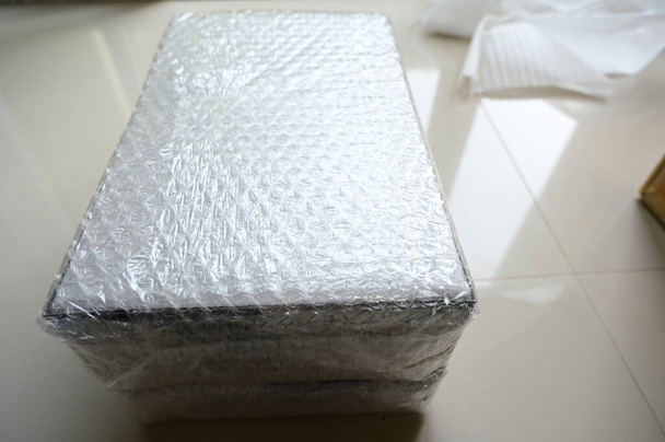 white bubble wrap for protect product - Photo, image