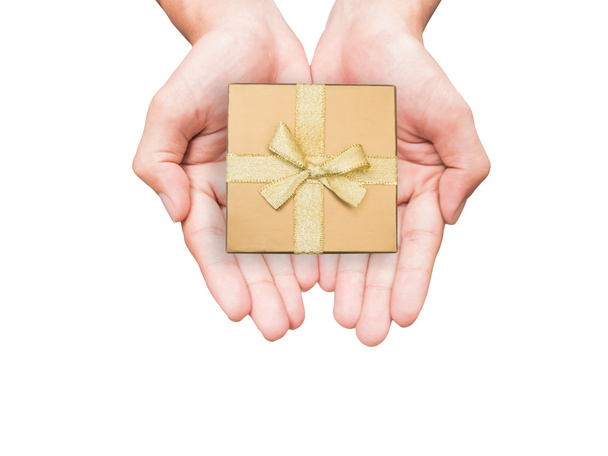 Золотая коробка для подарков
 - Фото, изображение